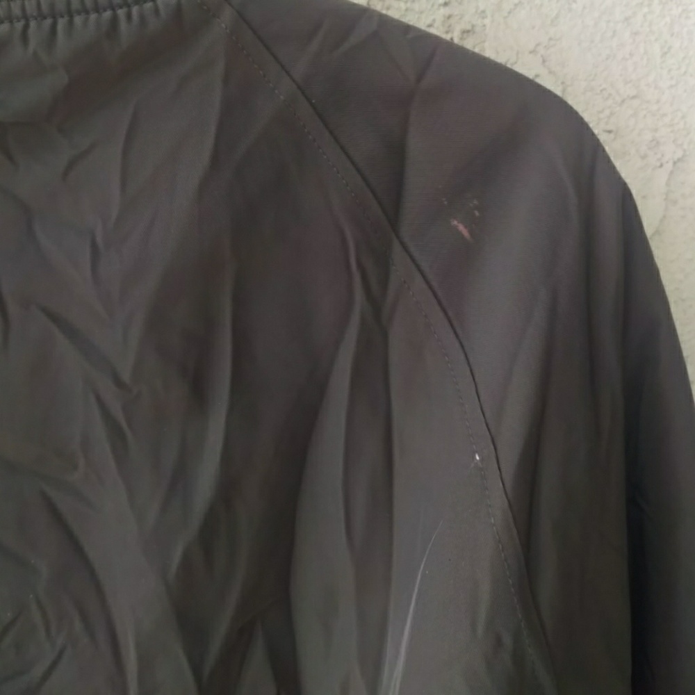 Haute monde bomber green puffy zippered jacket - Picture 3 of 8